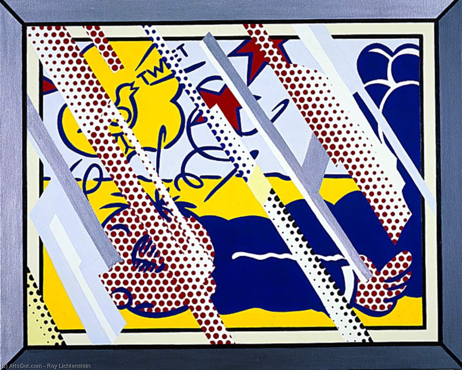 Wikioo.org - The Encyclopedia of Fine Arts - Painting, Artwork by Roy Lichtenstein - Reflections Wimpy II