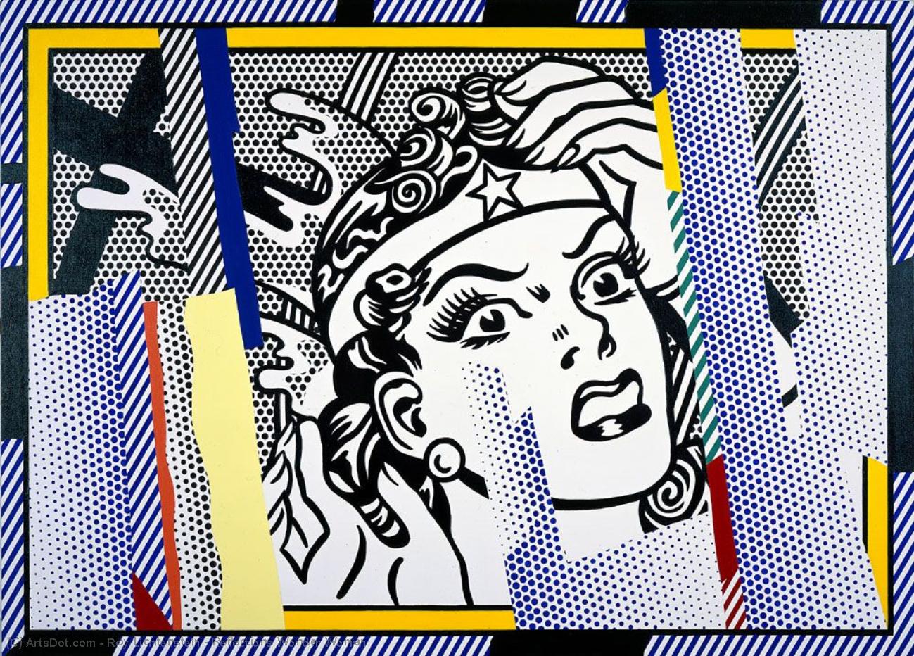 Wikioo.org - The Encyclopedia of Fine Arts - Painting, Artwork by Roy Lichtenstein - Reflections Wonder Woman