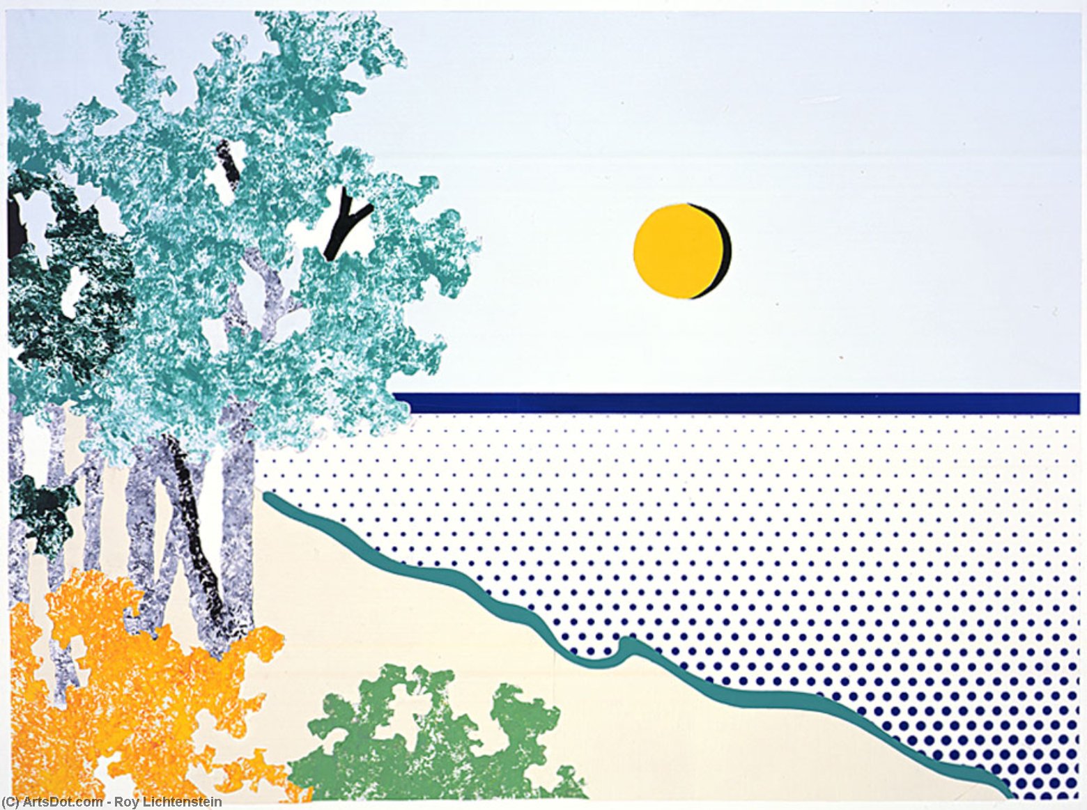 Wikioo.org - Die Enzyklopädie bildender Kunst - Malerei, Kunstwerk von Roy Lichtenstein - Collage für Betitelt