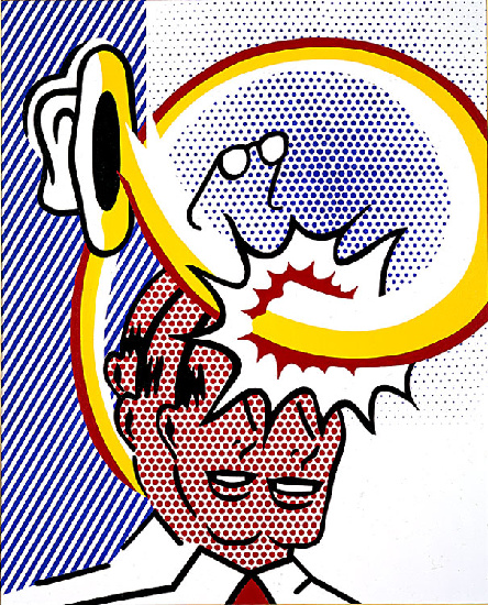 WikiOO.org - دایره المعارف هنرهای زیبا - نقاشی، آثار هنری Roy Lichtenstein - Coup De Chapeau (Self Portrait)