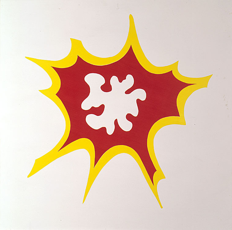 WikiOO.org - Encyclopedia of Fine Arts - Lukisan, Artwork Roy Lichtenstein - Collage for Explosion center (for Ileana Sonnabend)