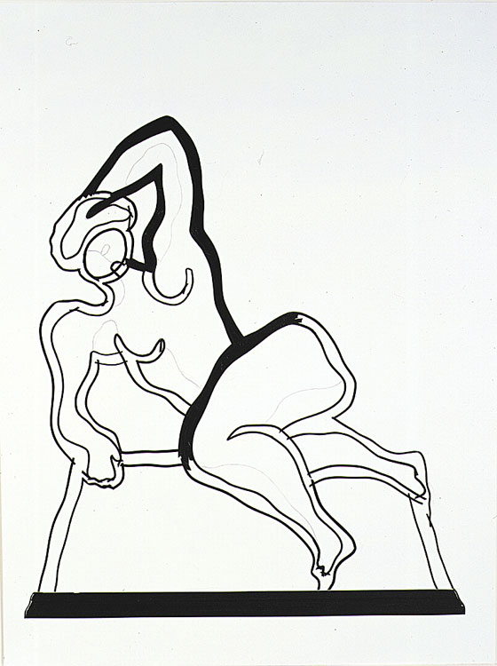 WikiOO.org - Enciclopedia of Fine Arts - Pictura, lucrări de artă Roy Lichtenstein - Collage for Reclining Nude I, Aurora