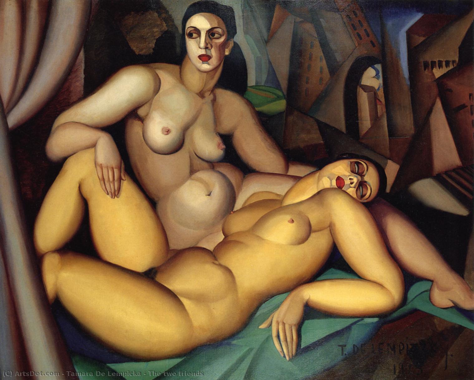 Wikioo.org – L'Enciclopedia delle Belle Arti - Pittura, Opere di Tamara De Lempicka - i due amici