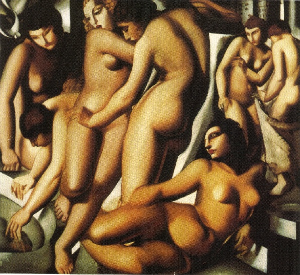 WikiOO.org - Εγκυκλοπαίδεια Καλών Τεχνών - Ζωγραφική, έργα τέχνης Tamara De Lempicka - Women s bathroom