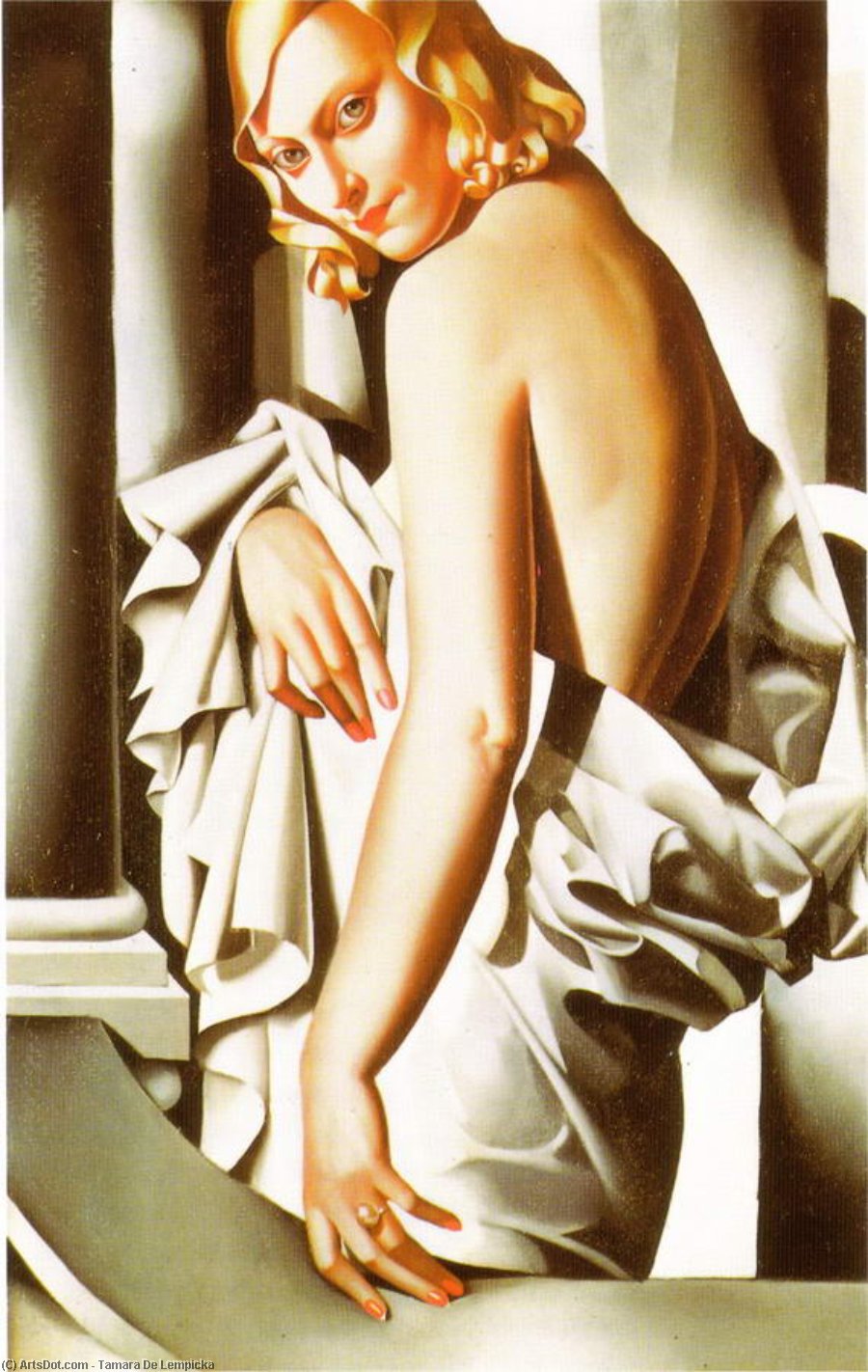 WikiOO.org - Εγκυκλοπαίδεια Καλών Τεχνών - Ζωγραφική, έργα τέχνης Tamara De Lempicka - Portrait of Marjorie Ferry