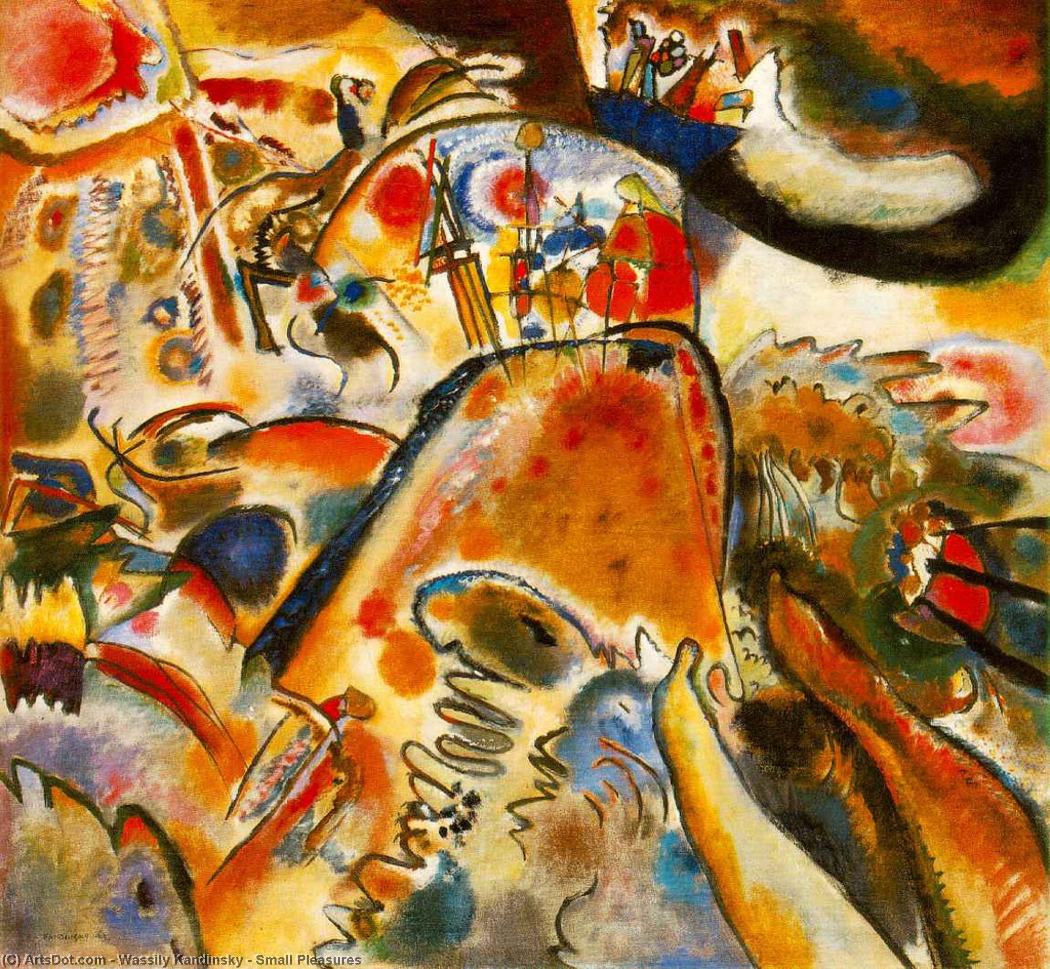 Wikioo.org - The Encyclopedia of Fine Arts - Painting, Artwork by Wassily Kandinsky - Small Pleasures