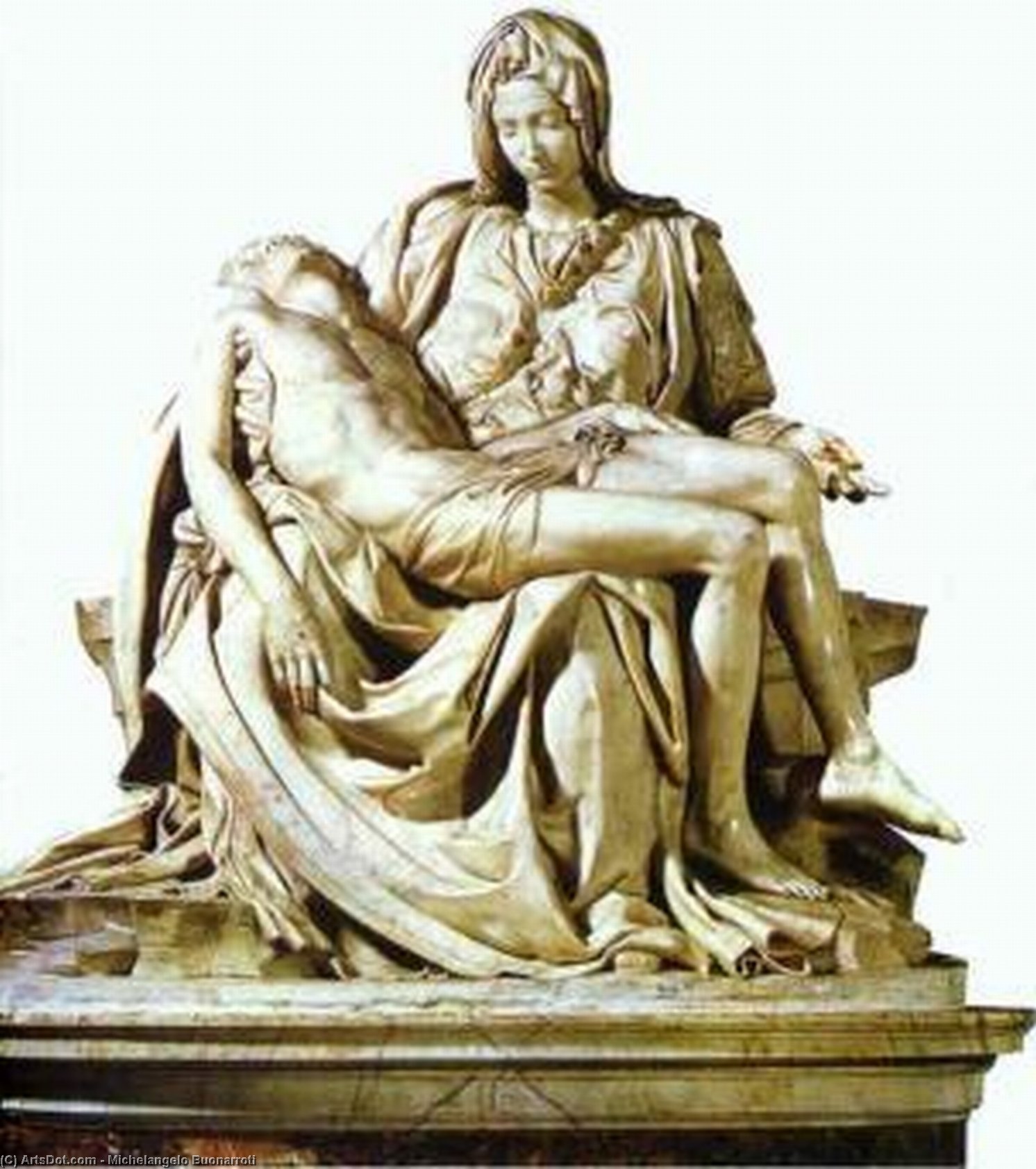WikiOO.org - Encyclopedia of Fine Arts - Maleri, Artwork Michelangelo Buonarroti - Pieta