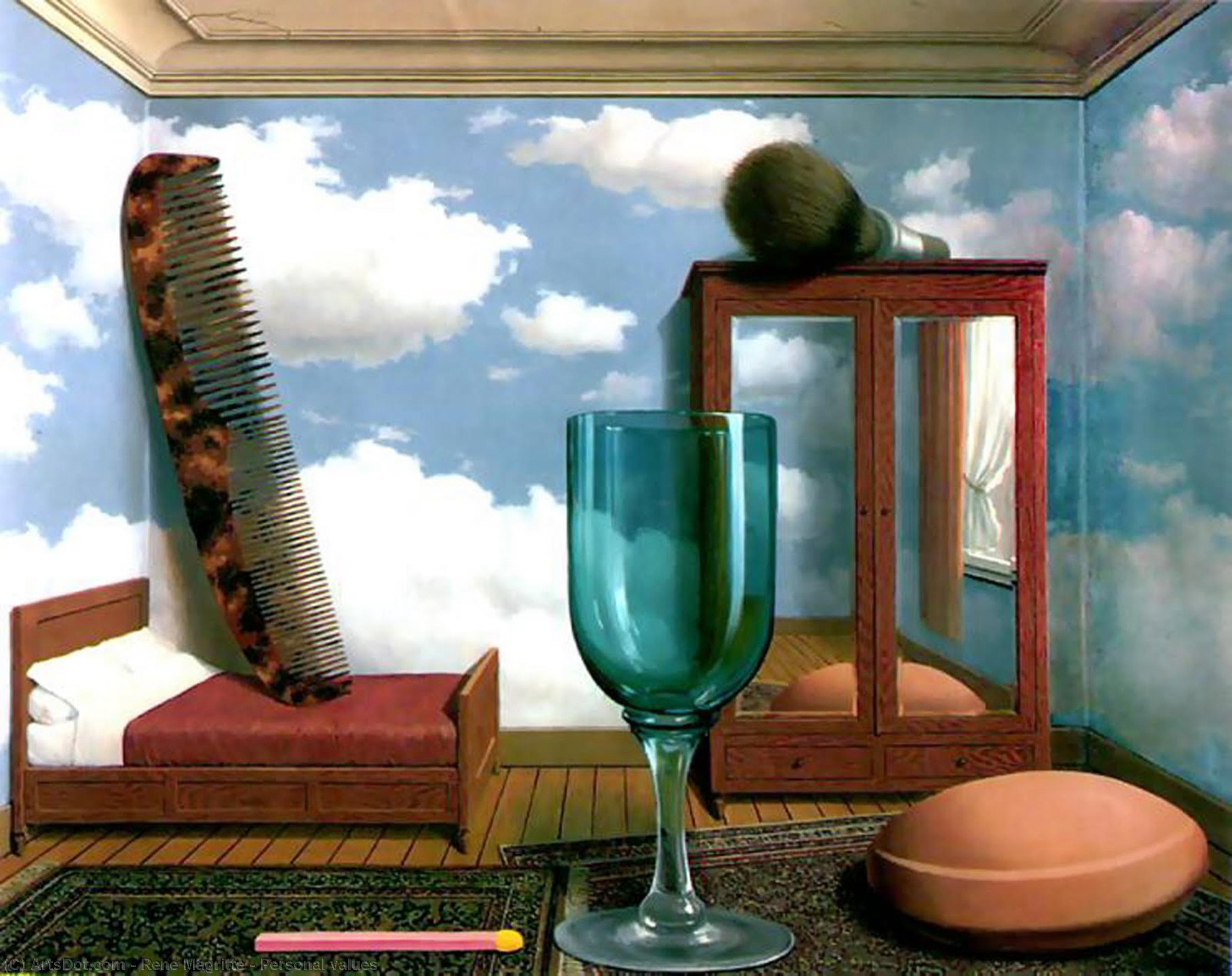 WikiOO.org - Enciklopedija dailės - Tapyba, meno kuriniai Rene Magritte - Personal values