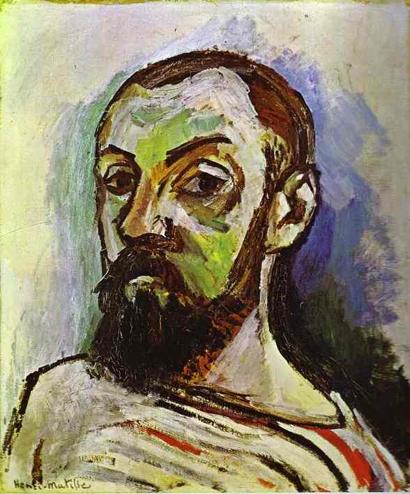 WikiOO.org - Enciklopedija dailės - Tapyba, meno kuriniai Henri Matisse - Self-Portrait in a Striped T-Shirt