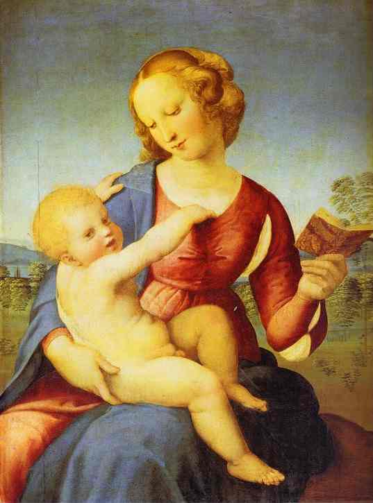 WikiOO.org - Enciclopédia das Belas Artes - Pintura, Arte por Raphael (Raffaello Sanzio Da Urbino) - Colonna Madonna