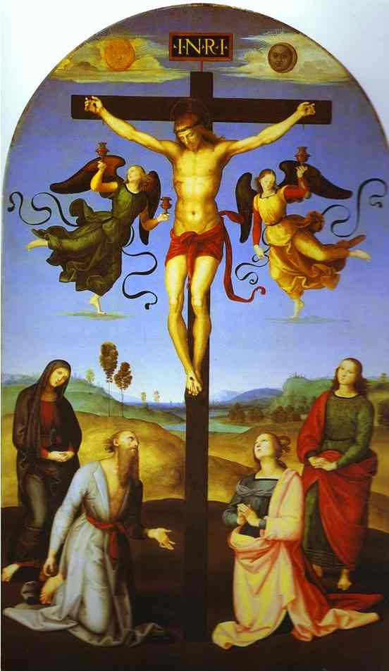 Wikioo.org - The Encyclopedia of Fine Arts - Painting, Artwork by Raphael (Raffaello Sanzio Da Urbino) - Crucifixion