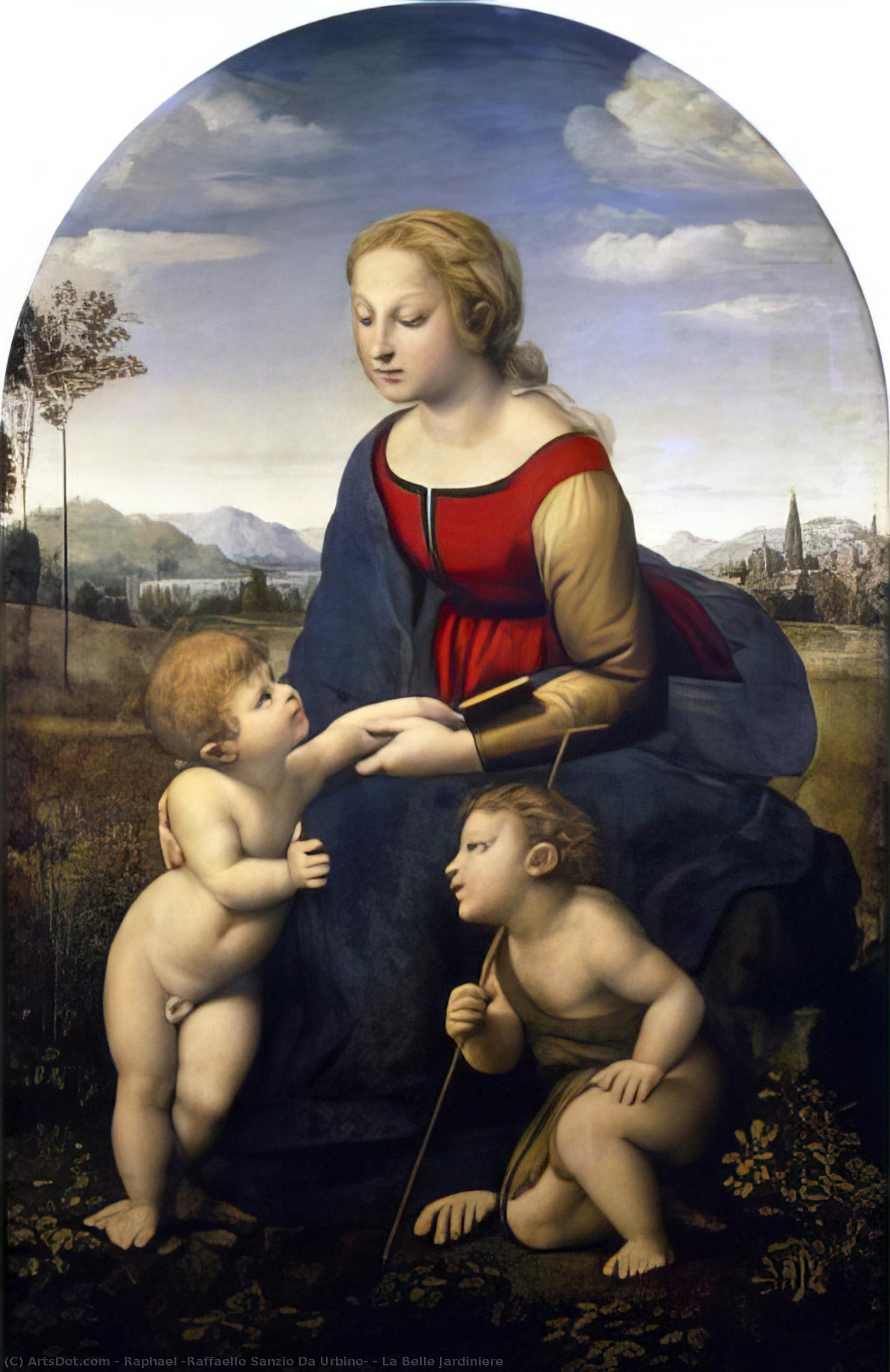 WikiOO.org - Enciclopédia das Belas Artes - Pintura, Arte por Raphael (Raffaello Sanzio Da Urbino) - La Belle Jardiniere