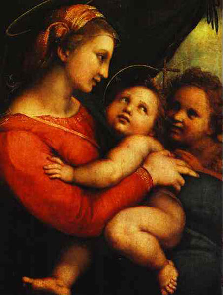 Wikioo.org - The Encyclopedia of Fine Arts - Painting, Artwork by Raphael (Raffaello Sanzio Da Urbino) - Madonna della Tenda