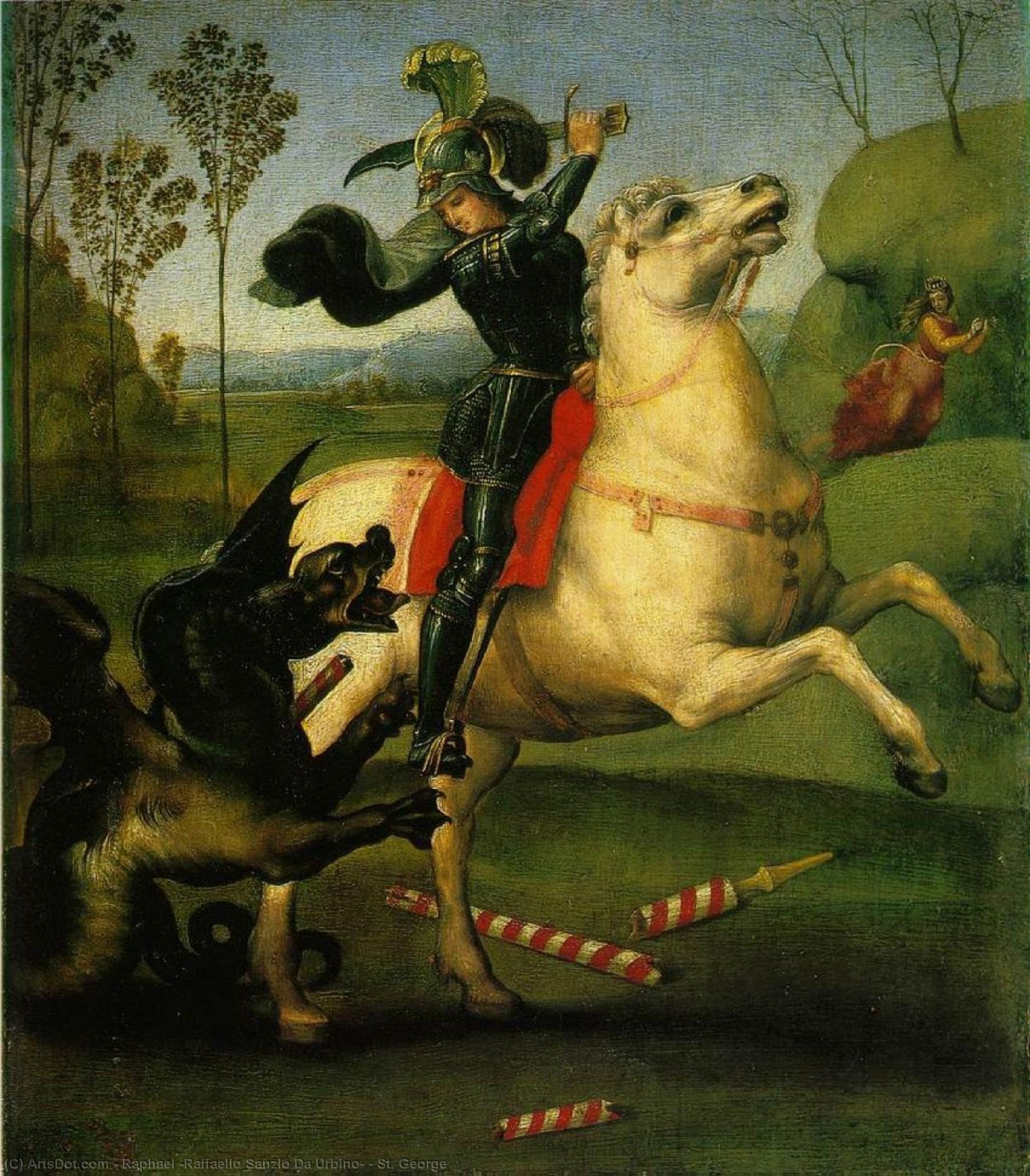 WikiOO.org - Encyclopedia of Fine Arts - Målning, konstverk Raphael (Raffaello Sanzio Da Urbino) - St. George