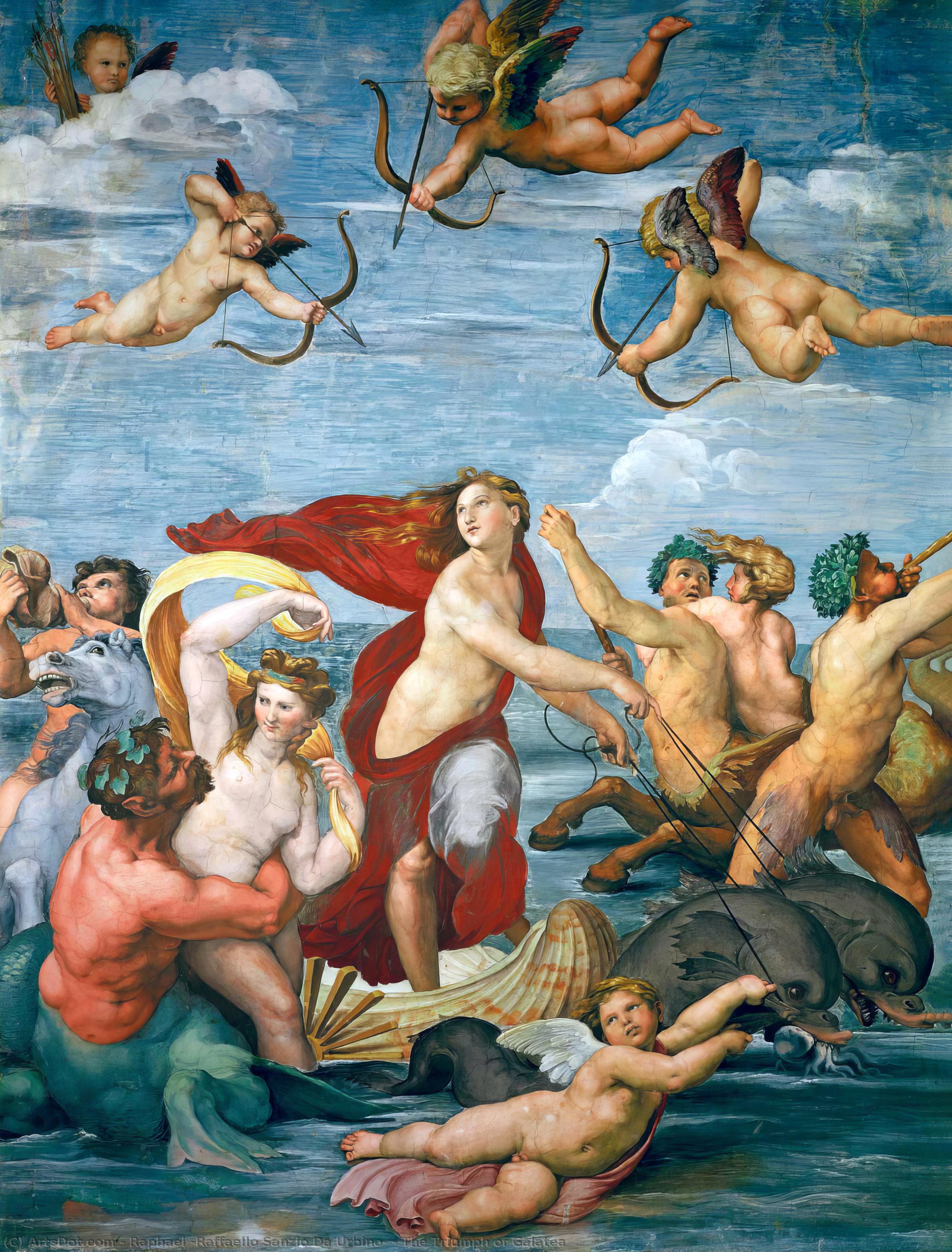 WikiOO.org - Encyclopedia of Fine Arts - Schilderen, Artwork Raphael (Raffaello Sanzio Da Urbino) - The Triumph of Galatea
