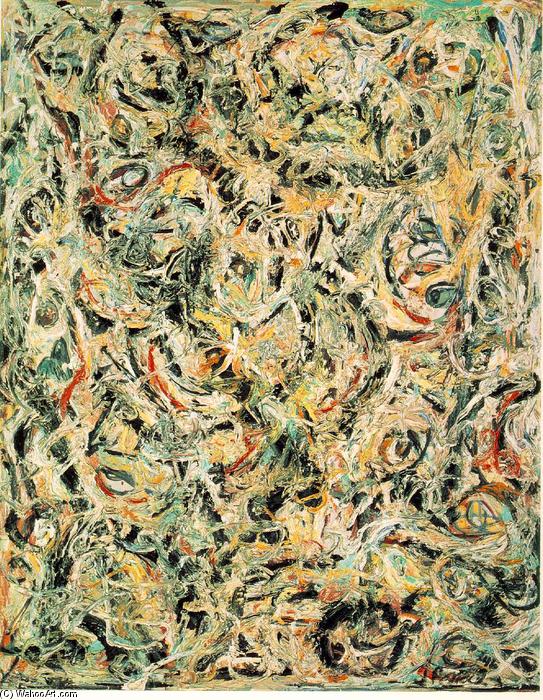 Wikoo.org - موسوعة الفنون الجميلة - اللوحة، العمل الفني Jackson Pollock - Eyes in the Heat