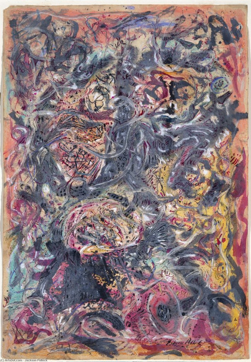 Wikioo.org – L'Encyclopédie des Beaux Arts - Peinture, Oeuvre de Jackson Pollock - schéma