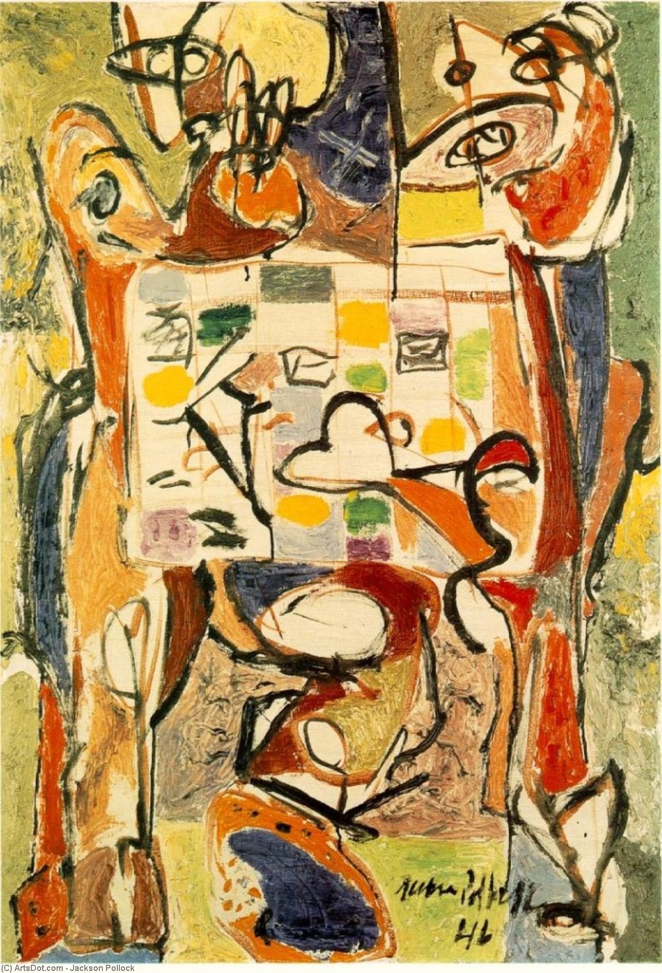 WikiOO.org - Энциклопедия изобразительного искусства - Живопись, Картины  Jackson Pollock - чайная чашка