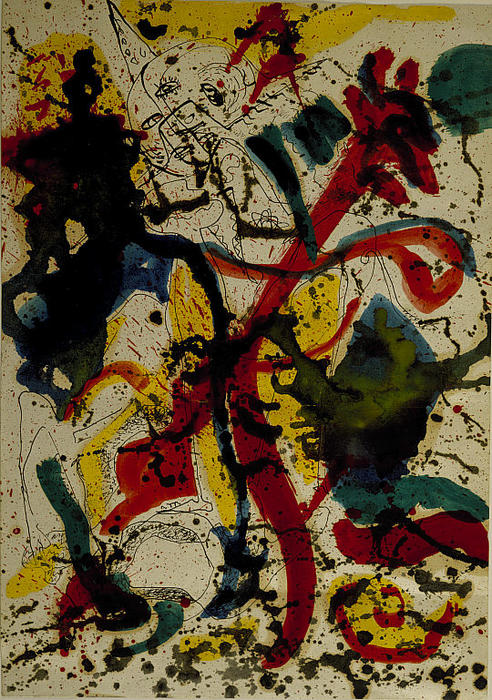 Wikoo.org - موسوعة الفنون الجميلة - اللوحة، العمل الفني Jackson Pollock - Untitled