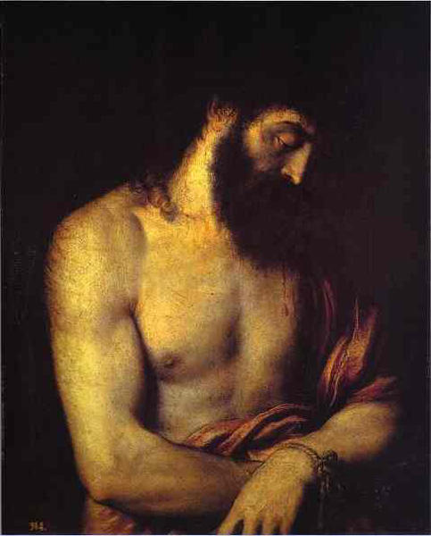 Wikoo.org - موسوعة الفنون الجميلة - اللوحة، العمل الفني Tiziano Vecellio (Titian) - Ecce Homo1
