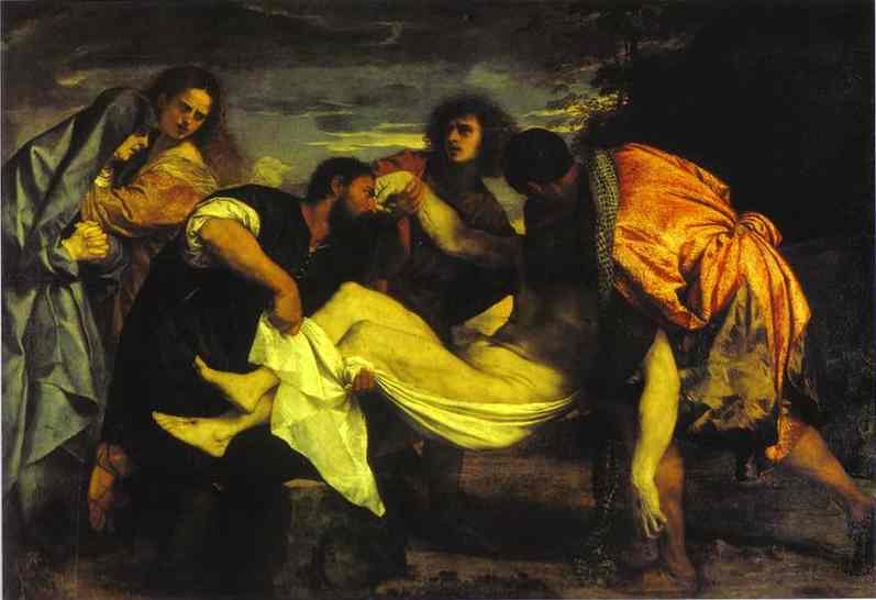 Wikioo.org - The Encyclopedia of Fine Arts - Painting, Artwork by Tiziano Vecellio (Titian) - Entombment of Christ