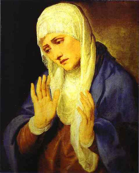 Wikioo.org - The Encyclopedia of Fine Arts - Painting, Artwork by Tiziano Vecellio (Titian) - Mater Dolorosa1