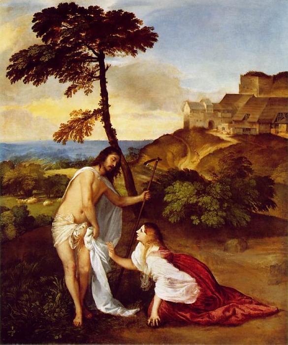 WikiOO.org - 百科事典 - 絵画、アートワーク Tiziano Vecellio (Titian) - ノーリミーTangere