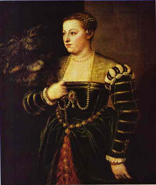 WikiOO.org - 百科事典 - 絵画、アートワーク Tiziano Vecellio (Titian) - ティツィアーノの娘ラヴィニアの肖像
