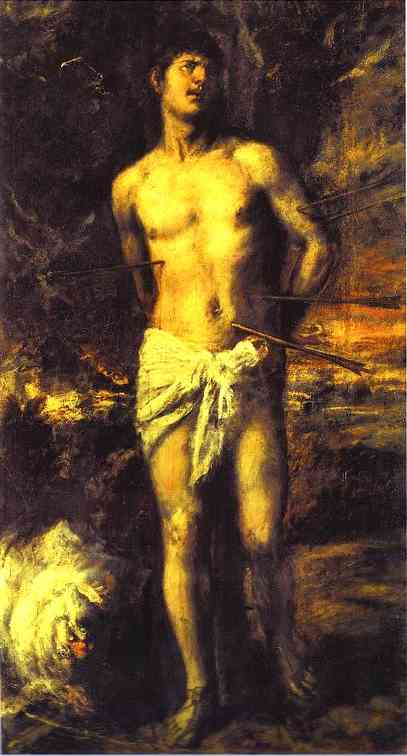 Wikioo.org - The Encyclopedia of Fine Arts - Painting, Artwork by Tiziano Vecellio (Titian) - St. Sebastian