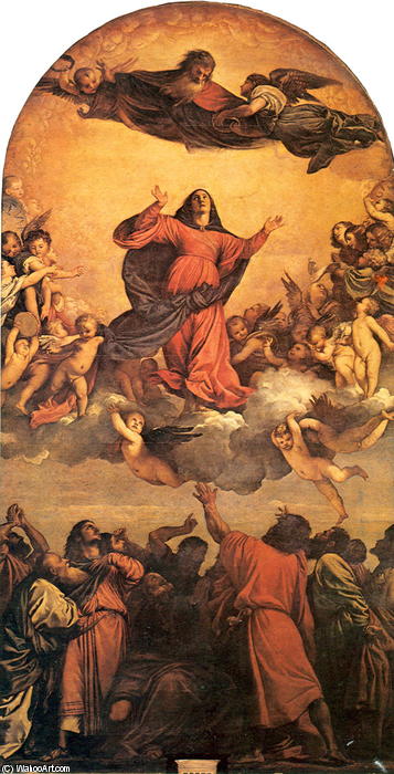 WikiOO.org - Encyclopedia of Fine Arts - Festés, Grafika Tiziano Vecellio (Titian) - The Assumption of Virgin