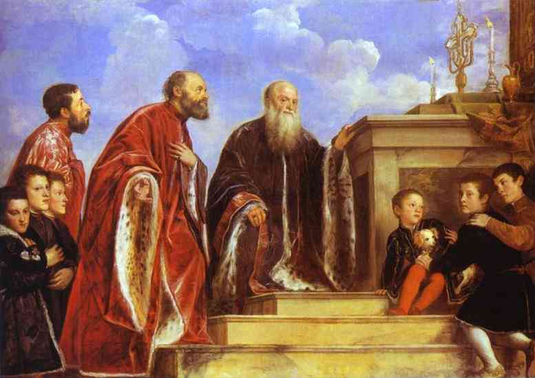 Wikioo.org - The Encyclopedia of Fine Arts - Painting, Artwork by Tiziano Vecellio (Titian) - The Vendramin Family