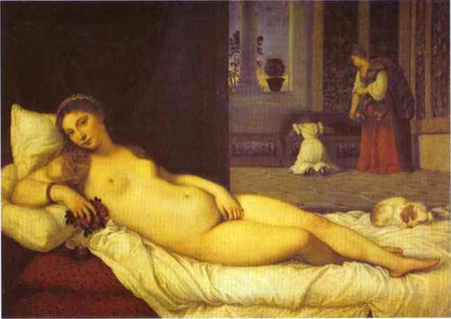 Wikioo.org - The Encyclopedia of Fine Arts - Painting, Artwork by Tiziano Vecellio (Titian) - Venus of Urbino
