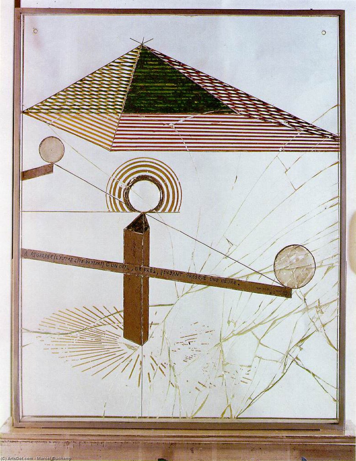 Wikioo.org - The Encyclopedia of Fine Arts - Painting, Artwork by Marcel Duchamp - To be looked at (from the Other Side of the Glass) with One Eye, Close to, for Almost an Hour