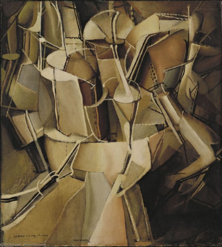 WikiOO.org - Encyclopedia of Fine Arts - Maľba, Artwork Marcel Duchamp - Transition of Virgin into a Bride_Le Passage de la Vierge à la Mariée
