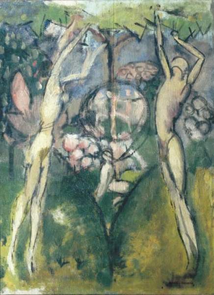 Wikioo.org - The Encyclopedia of Fine Arts - Painting, Artwork by Marcel Duchamp - Young Girl and Man in Spring