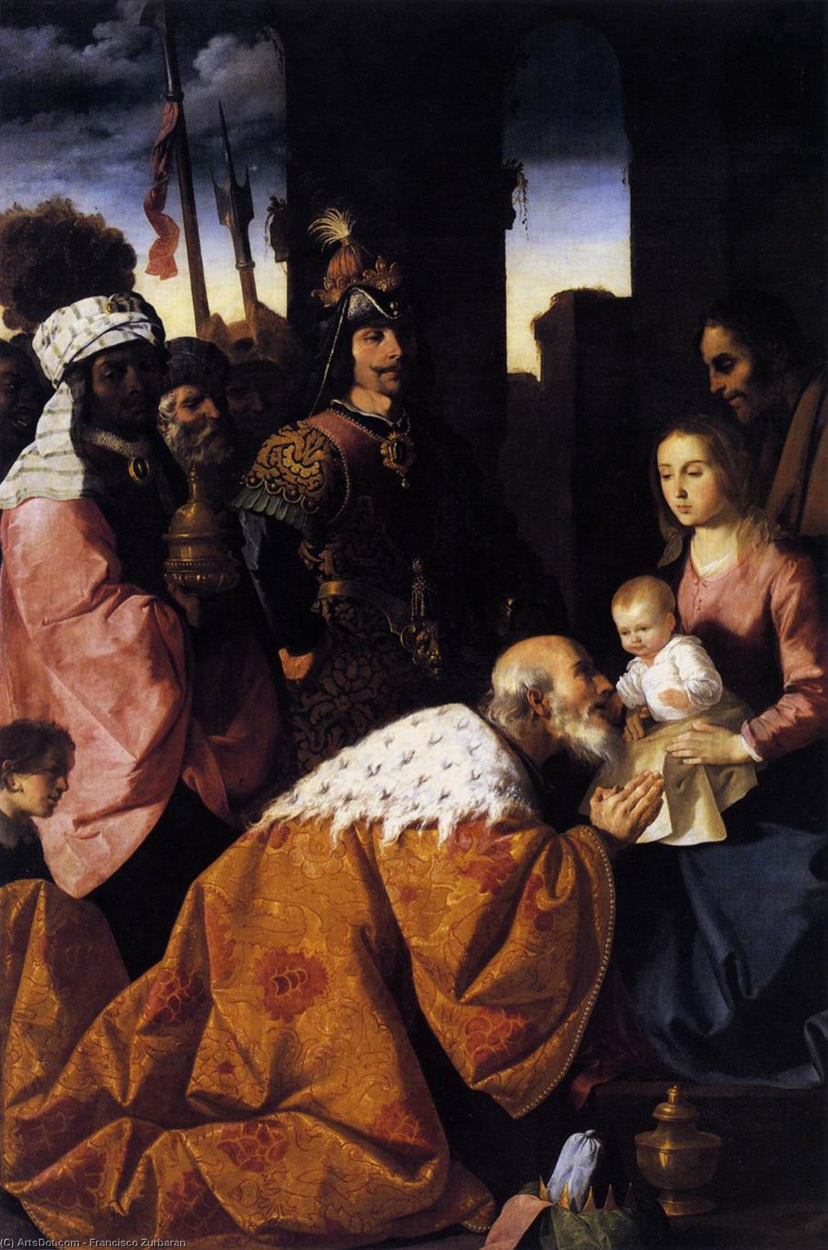 WikiOO.org - Енциклопедія образотворчого мистецтва - Живопис, Картини
 Francisco Zurbaran - Adoration of the Magi