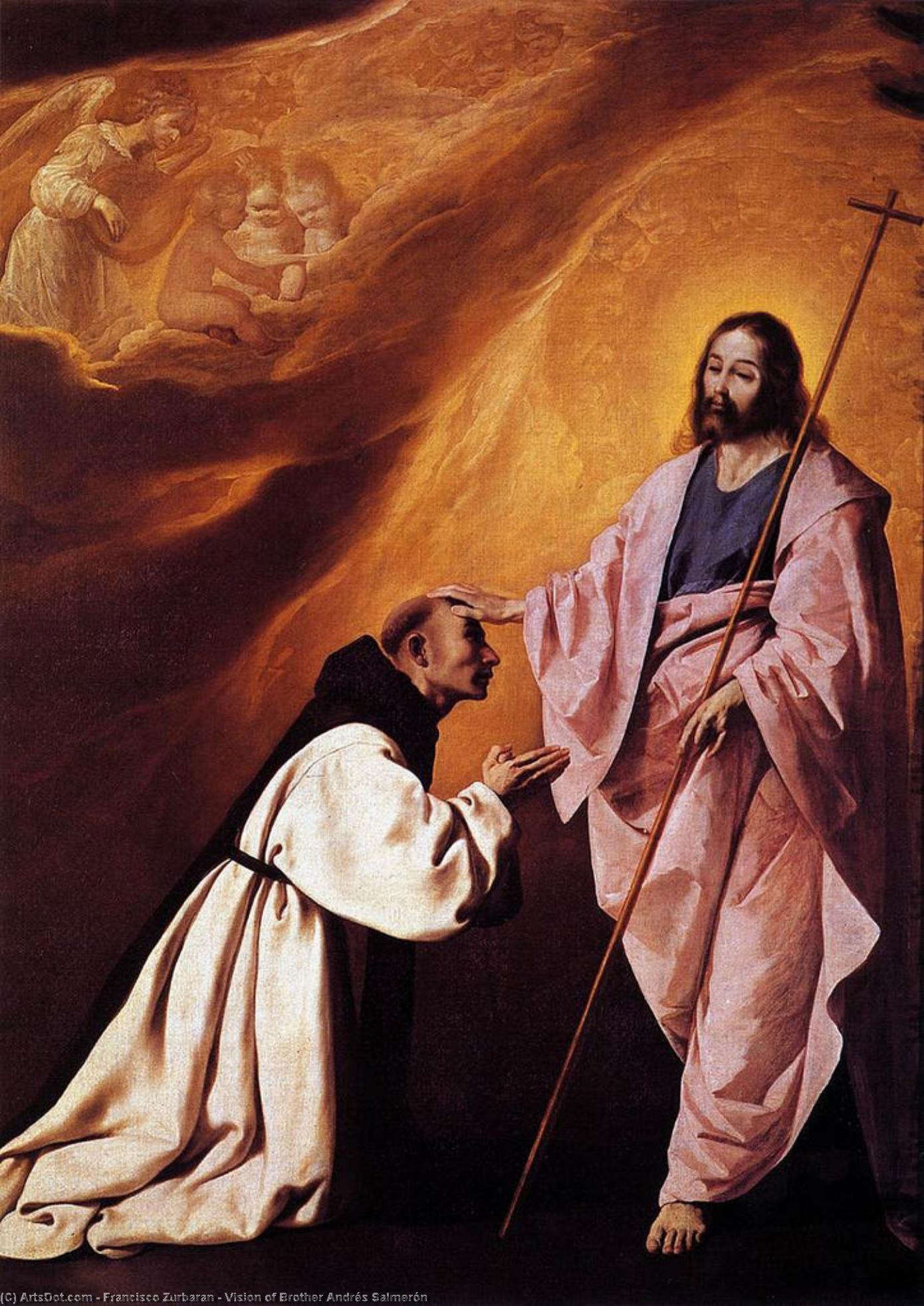 Wikioo.org - The Encyclopedia of Fine Arts - Painting, Artwork by Francisco Zurbaran - Vision of Brother Andrés Salmerón