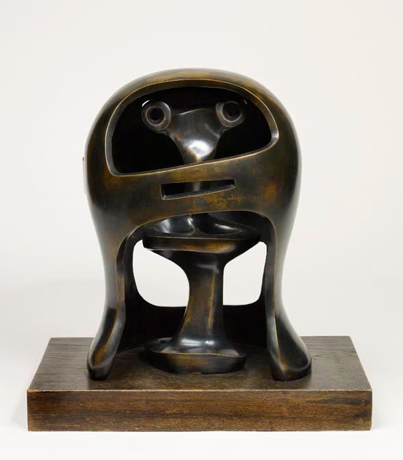 Wikioo.org - สารานุกรมวิจิตรศิลป์ - จิตรกรรม Henry Moore - Helmet Head No. 2
