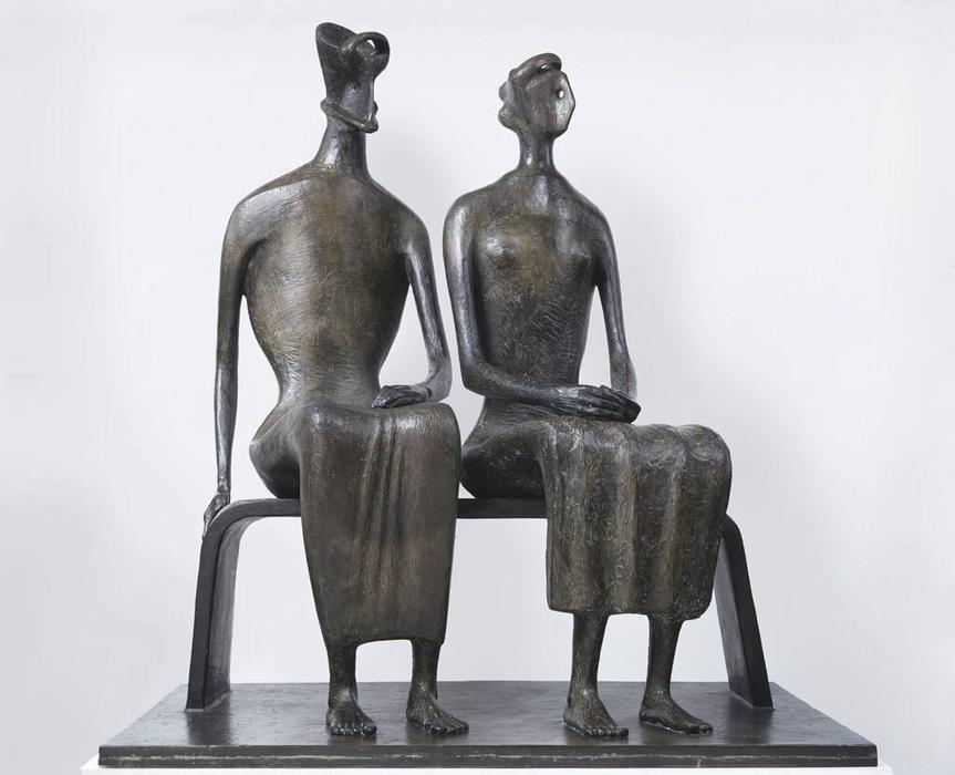 WikiOO.org - Encyclopedia of Fine Arts - Maleri, Artwork Henry Moore - King and Queen