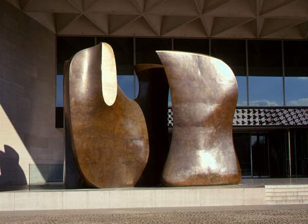 Wikioo.org – La Enciclopedia de las Bellas Artes - Pintura, Obras de arte de Henry Moore - cuchillo orilla espejo  dos  pieza