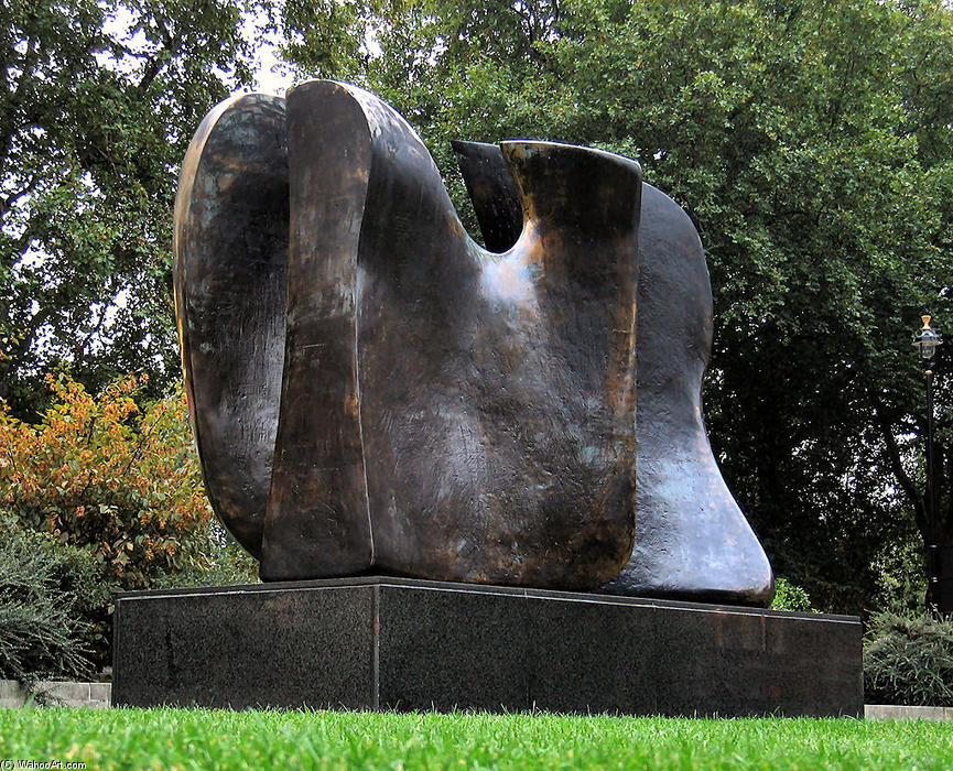 Wikioo.org - สารานุกรมวิจิตรศิลป์ - จิตรกรรม Henry Moore - Knife Edge – Two Piece
