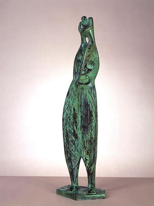Wikoo.org - موسوعة الفنون الجميلة - اللوحة، العمل الفني Henry Moore - Leaf Figure No. 3