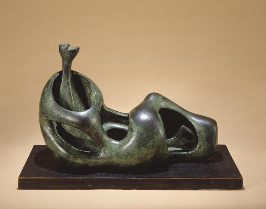 WikiOO.org - Encyclopedia of Fine Arts - Maalaus, taideteos Henry Moore - Reclining Figure, Internal and External Forms