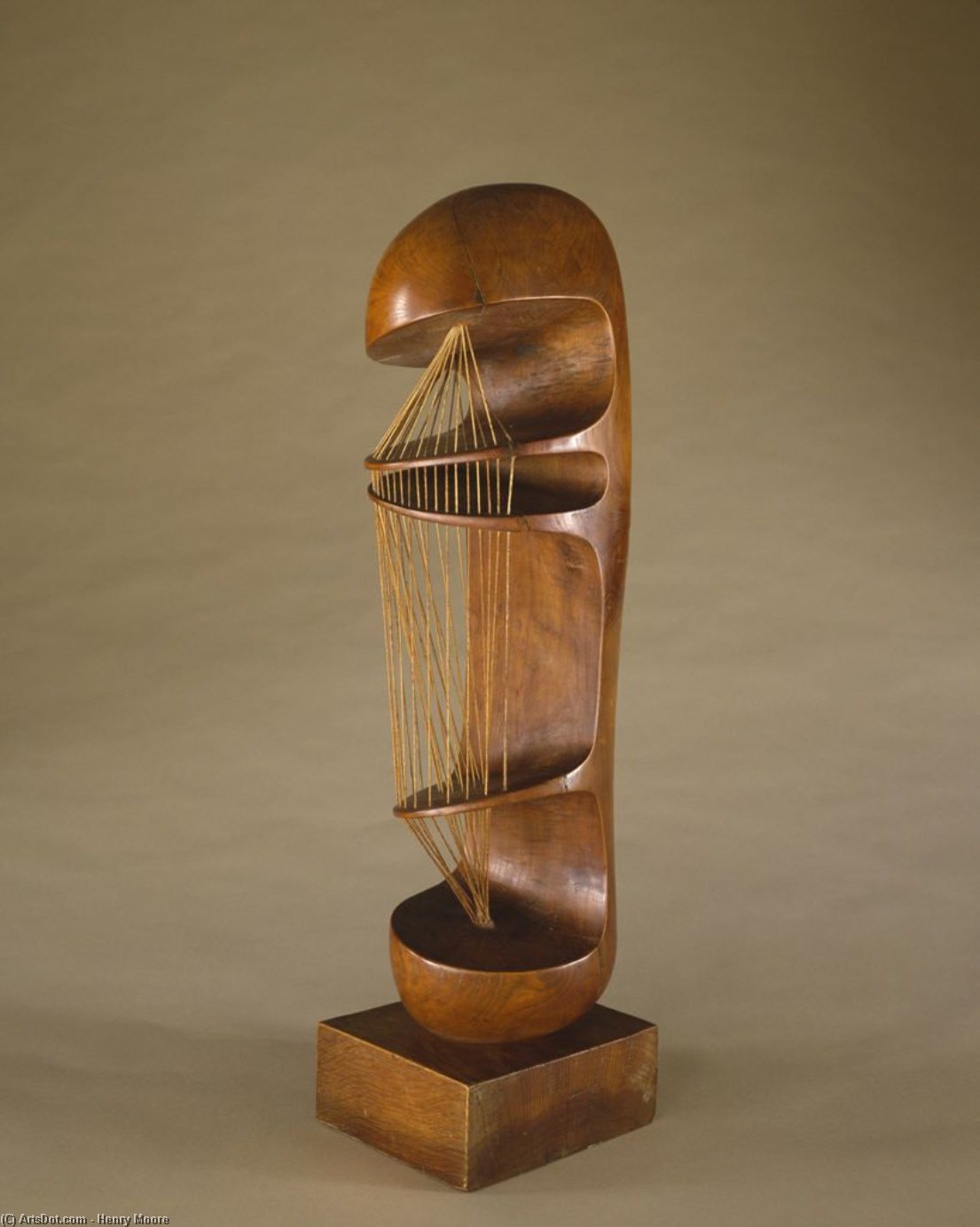 Wikioo.org - สารานุกรมวิจิตรศิลป์ - จิตรกรรม Henry Moore - Stringed Figure No. 1