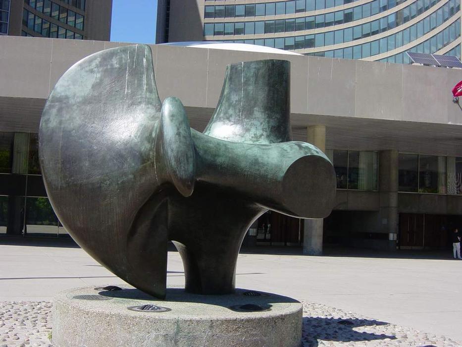 Wikioo.org – La Enciclopedia de las Bellas Artes - Pintura, Obras de arte de Henry Moore - Three Way Pieza No 2   el  Arquero