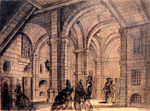 WikiOO.org - Енциклопедия за изящни изкуства - Живопис, Произведения на изкуството Jean-Honoré Fragonard - Bastille Interior