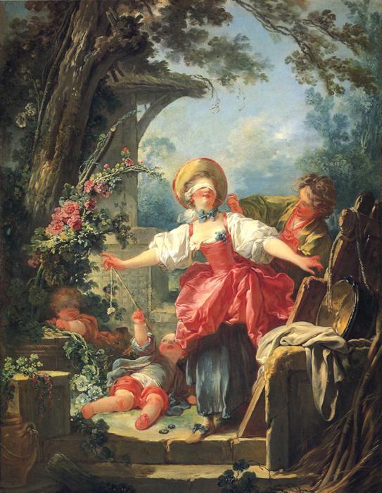 Wikioo.org - The Encyclopedia of Fine Arts - Painting, Artwork by Jean-Honoré Fragonard - Blindman's Bluff