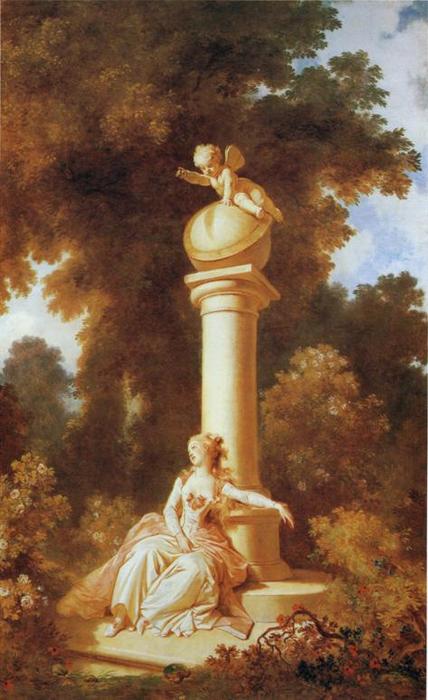 Wikioo.org - The Encyclopedia of Fine Arts - Painting, Artwork by Jean-Honoré Fragonard - Forsaken, or Reverie