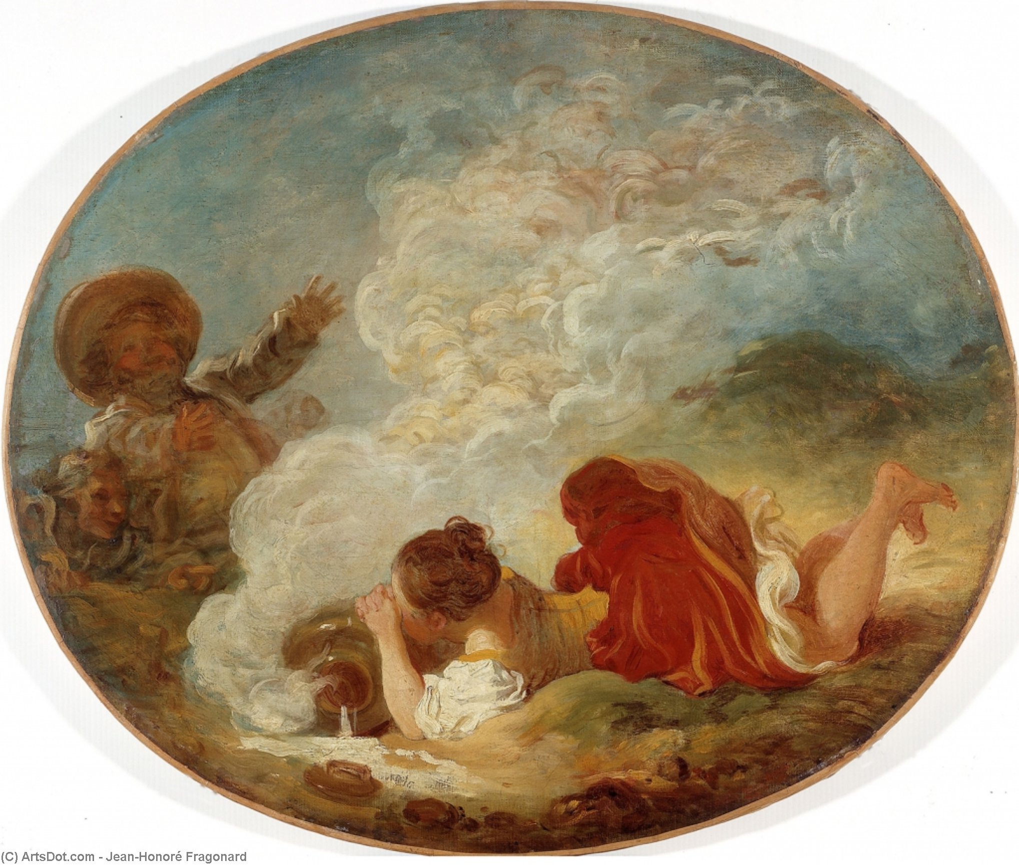 Wikioo.org - The Encyclopedia of Fine Arts - Painting, Artwork by Jean-Honoré Fragonard - Perrette et le pot au lait