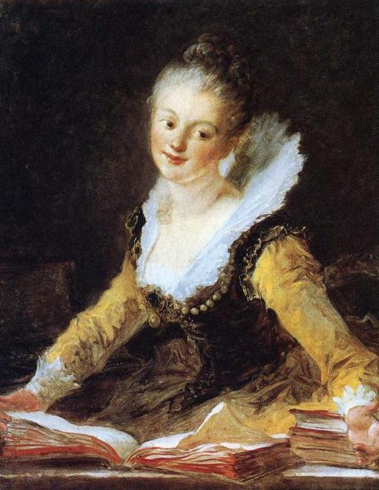 WikiOO.org - دایره المعارف هنرهای زیبا - نقاشی، آثار هنری Jean-Honoré Fragonard - Portrait of a Girl